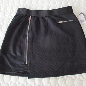 Rampage Black Front Zipper Mini Skirt L